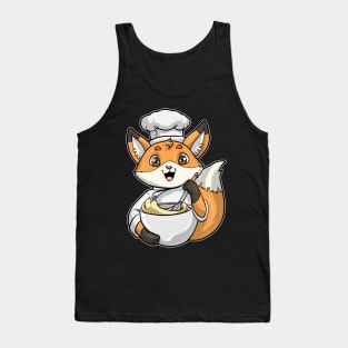 Fox as Baker with Bowl of Dough & Whisk Tank Top